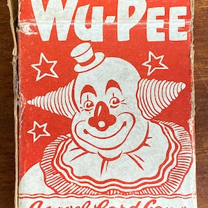 Jogo de cartas Wu-Pee da série Pepys vintage. Jogo de cartas palhaço Wu-Pee vintage dos anos 40, da Pepys. Jogo de cartas Wu-Pee vintage.
