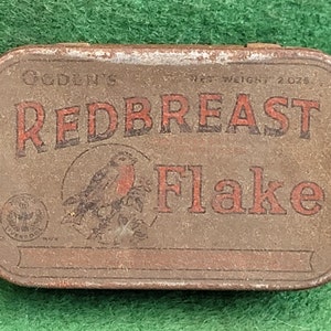 Antique Redbreast Tobacco Tin. Antique Ogden&#39;s Redbreast Tobacco 2 oz Advertising Tin In Original Condition.