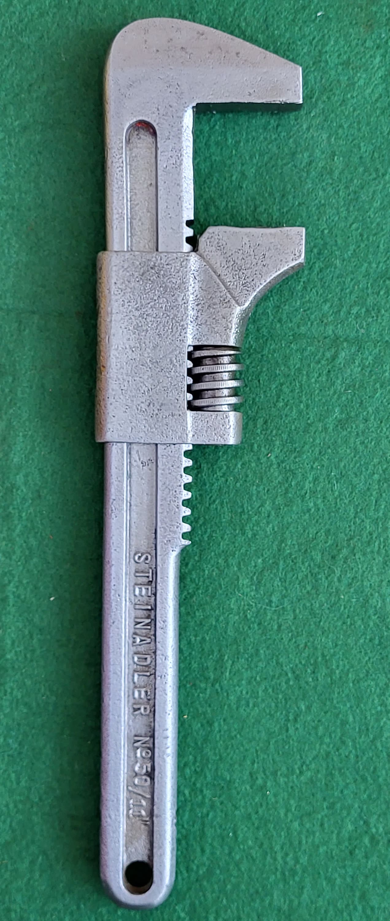 Vintage Steinadler Adjustable Wrench. Vintage Steinadler N0. 50, 11 Inch Adjustable Spanner - Drop Forged Steel - Made In Germany.