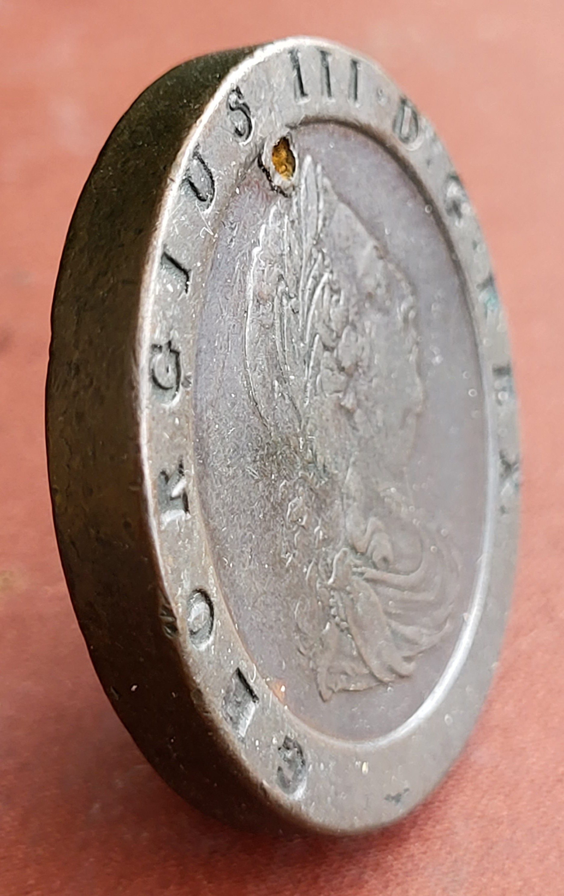 ジョージ 3 世カートホイール 2 ペンス 1797 年。大型アンティーク