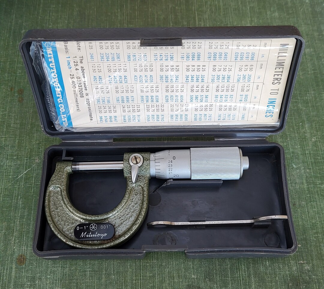 Vintage Micrometer Vintage Mitutoyo No. 103127 Micrometer Etsy
