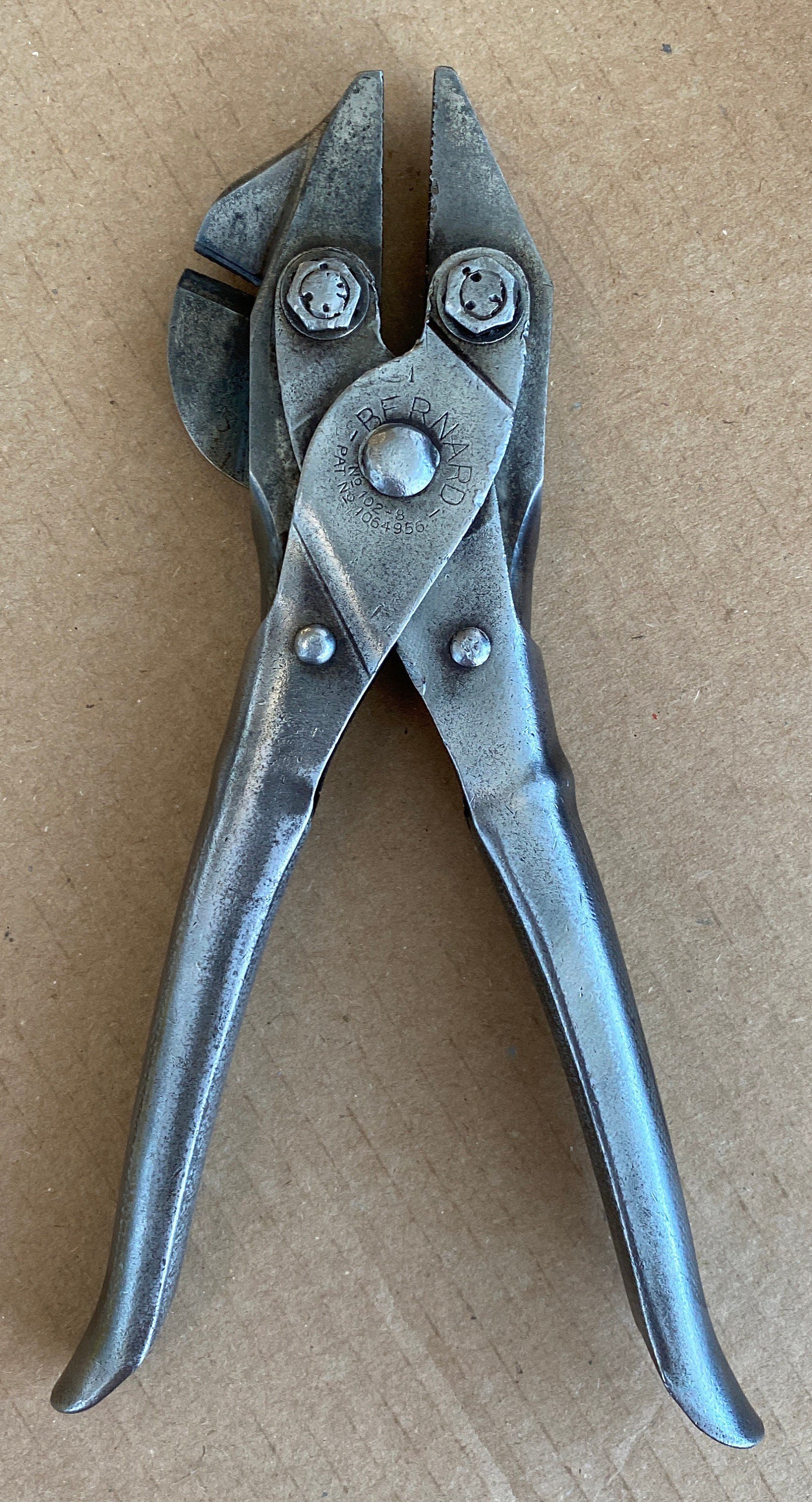 Antique W. Schollhorn bernard Parallel Jaw Pliers With Side