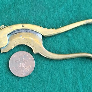 Antique Betel Nut Cutter. Antique Pocket Sized, Mohanlal Jamnagar Brass Betel Nut Cutter.