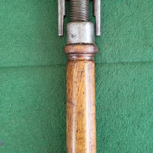 Antique 12 Inch Adjustable Double Sided Coach Wrench. Antique Wooden Handled Adjustable French Key Wrench. Antique Unusual Buggy Wrench.