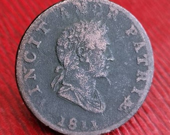 1811 Walthamstow Halfpenny - Vincit Amor Patriae. Antiker Halbpenny Kupfer Token - Walthamstow, Essex 1811. 1811 Essex Halfpenny.