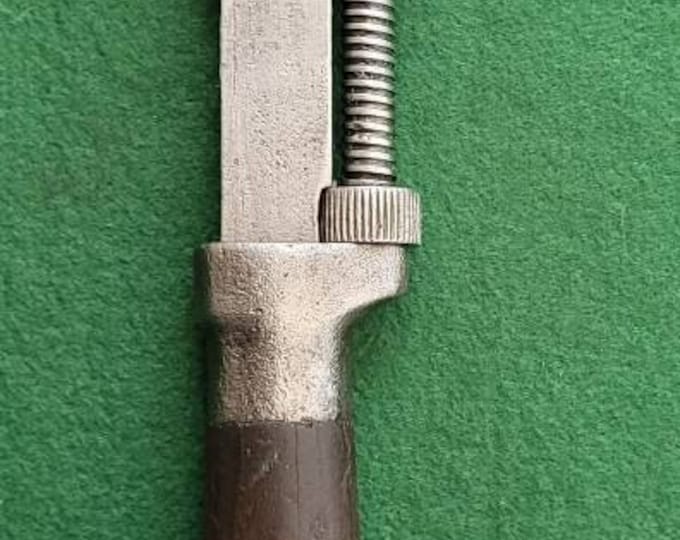 A Very Good Antique Girard Adjustable Wrench Multi Tool With Wooden