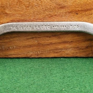 ビンテージ Proto 1725 障害物レンチ。Proto 12 ポイント障害物ボックスレンチ 7/16 x 1/2。