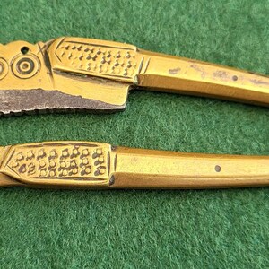 Antique Ornate Betel Nut Cracker. Ornate Antique Brass Betel Nut Cracker.