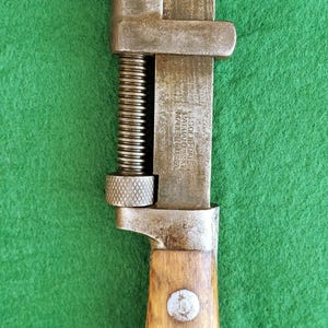 Antique Russwin &quot;Perfect Handle&quot; Monkey Wrench With 1896 Patent Date. Antique Russwin, Made In USA 10 Inch Perfect Handle Adjustable Wrench.