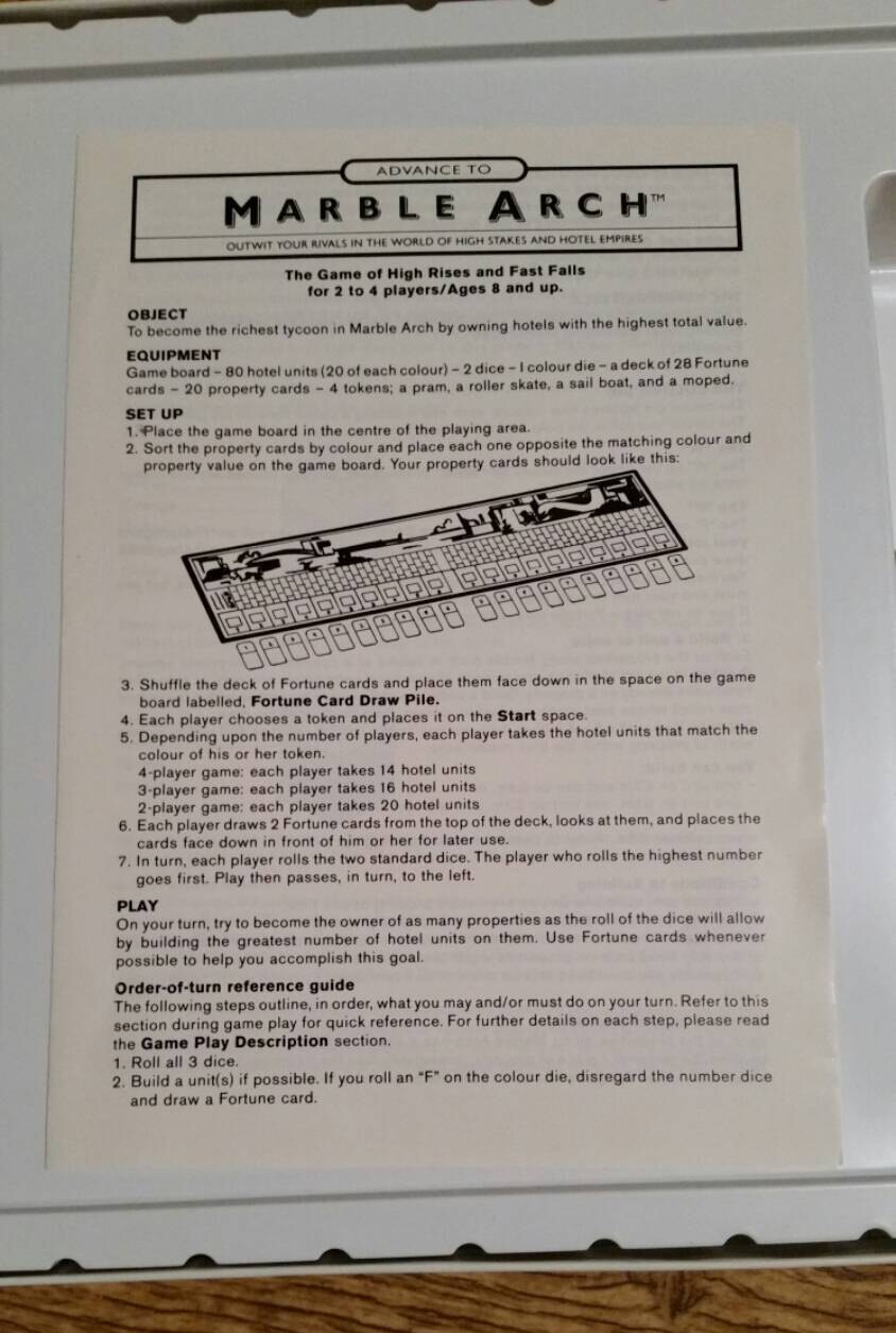 Vintage Game Advance To Marble Arch 1985 Game By Parker Etsy