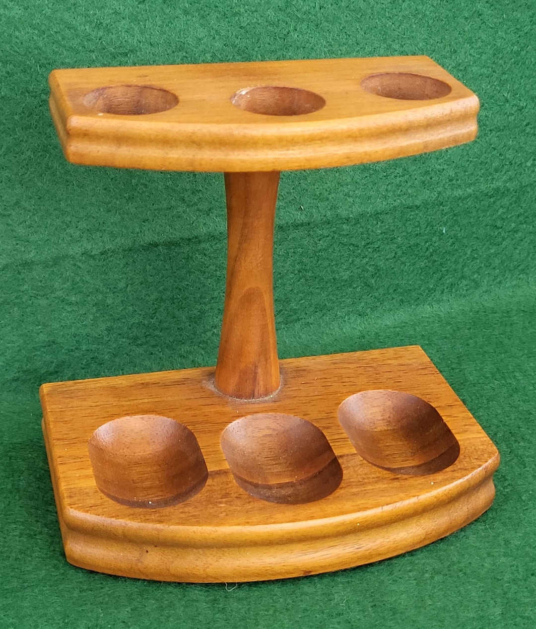 Decatur Industries Pipe Rack Vintage Wooden Pipe Rack by Decatur Industries. Vintage Genuine Walnut ...
