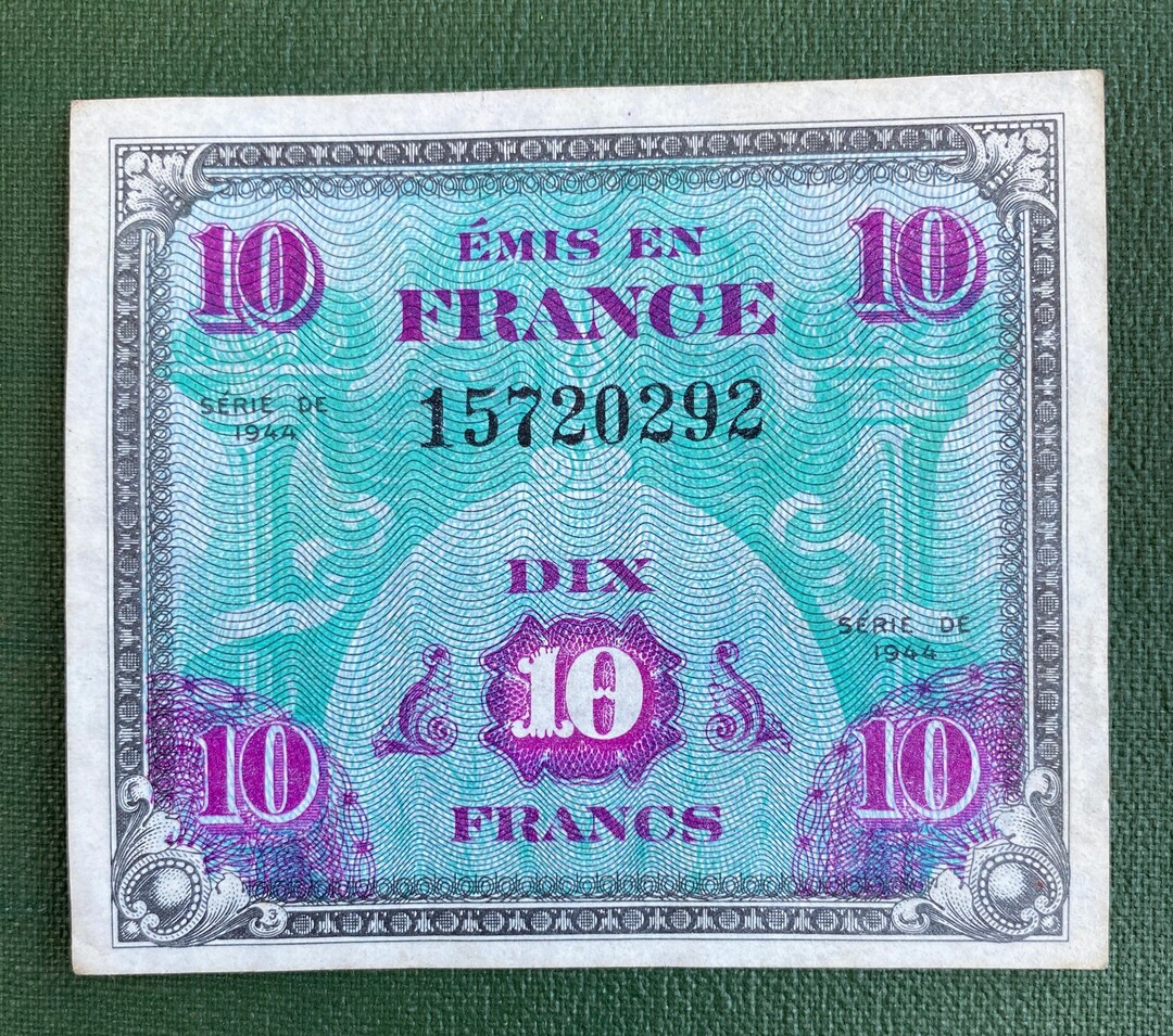 1944 FRANCE 10 FRANCS MILITARY CURRENCY NOTE UNCIRCULATED | eBay