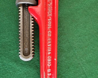 Clé à Pipe RIDGID E18 – Vintage, Acier Allié, 18 Pouces, Fabriquée Aux États-Unis