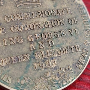Vintage 1937 King George Coronation Medal Struck by Rowntree's. H.M ...