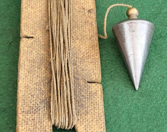 Vintage Plumb Bob. Nice Clean Vintage Steel Plumb Bob. Vintage Traditional Conical Steel Plumb Bob.