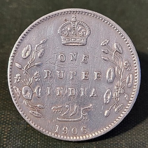 1906年 インド ルピー MS 62 エドワード7世 銀貨 イギリス NGC
