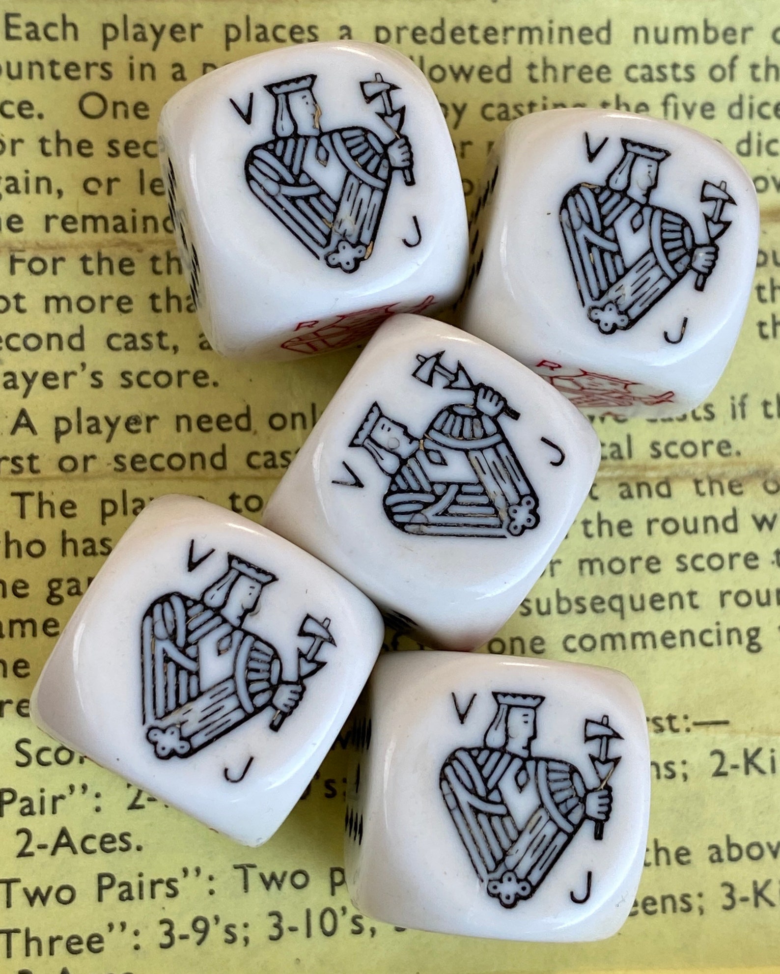 Vintage Poker DiceMade In London By K & C Ltd London. Five Etsy