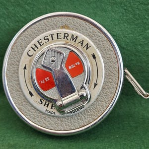 Vintage Steel Tape Measure. Vintage Chesterman No. 70 W Steel Tape Measure. Vintage Imperial Steel Tape Measure 33 Ft.