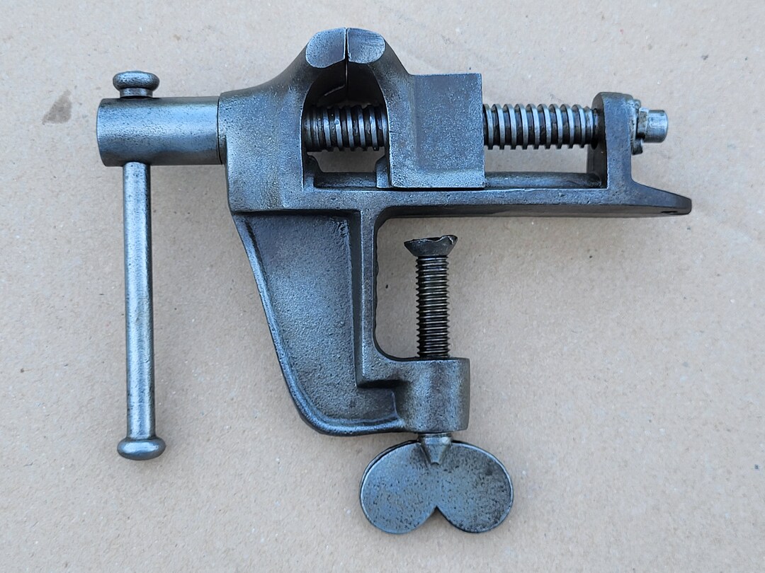 Vintage Unusual Jewellers Bench Vice. Small Strong Bench Vice Etsy