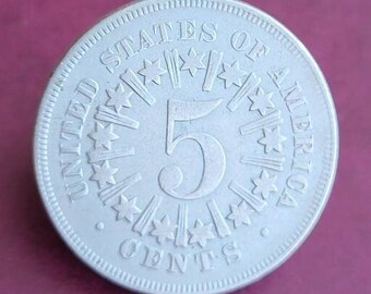 (稀少) アメリカ合衆国　シールドタイプ　5セント白銅貨　1866 il_340x270.3843456150_1bzg.jpg
