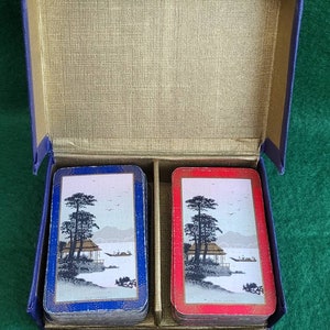 Vintage W.D &H.O. Wills Patience Kaartspel, Compleet en in originele doos, Dubbel Deck van antieke Goodall en Zoon Limd speelkaarten