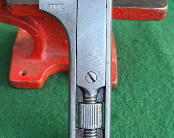 Vintage Joseph Lucas type Adjustable Wrench By FWK. (F W Kampann Thuringia) 4 Inch Adjustable Wrench.