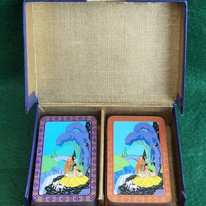 Antique Patience Playing Cards - Goodall & Son Limd. Antique Patience Playing Cards-Chas Goodall. Double Deck Of Patience Size Playing Cards