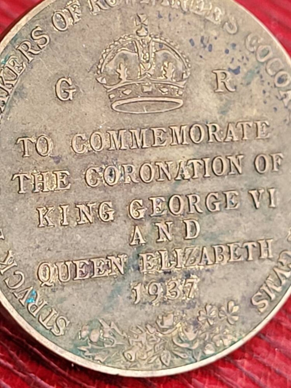 Vintage 1937 King George Coronation Medal Struck by Rowntree's. H.M ...