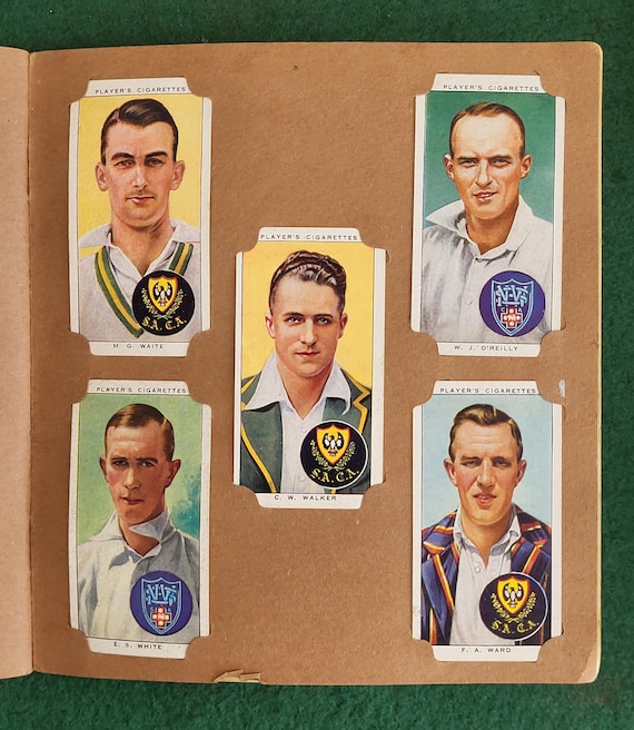 1938 Players Cigarettes Cricket Cards. Complete Set of 50 Players Cigarette  Cards - Cricketers 1938. Vintage Cigarette Cards