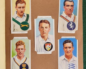 1938 Players Cigarettes Cricket Cards. Complete Set of 50 Players Cigarette  Cards - Cricketers 1938. Vintage Cigarette Cards