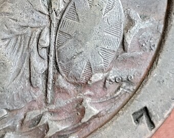 ジョージ 3 世カートホイール 2 ペンス 1797 年。大型アンティーク
