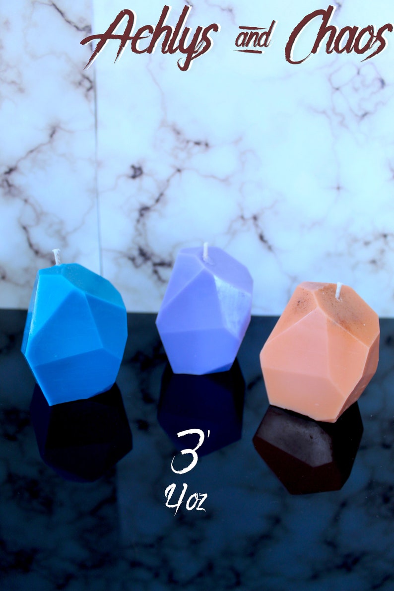 The River Lethe Candle Tin Pillar Cinnamon Crystal Marine Amber Scent Blue Black