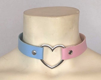 Pride Chokers - Heart Collar with Snaps