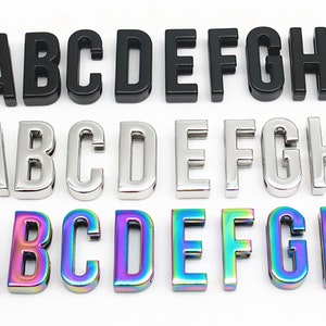 52 Pc Silver Metal Plain Letters Az Alphabet English Letters or Pick Your  Own Letter Charms Fits 8mm Wristbands