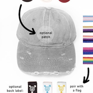 Pride Dad Hats Trans, Nonbinary, Genderfluid, Rainbow, Bisexual image 4