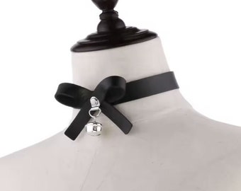 Buckled Bow Collar with Bell