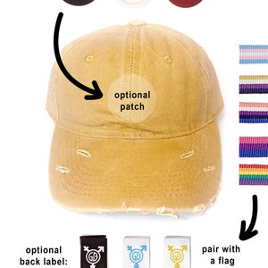 Pride Dad Hats Trans, Nonbinary, Genderfluid, Rainbow, Bisexual image 7