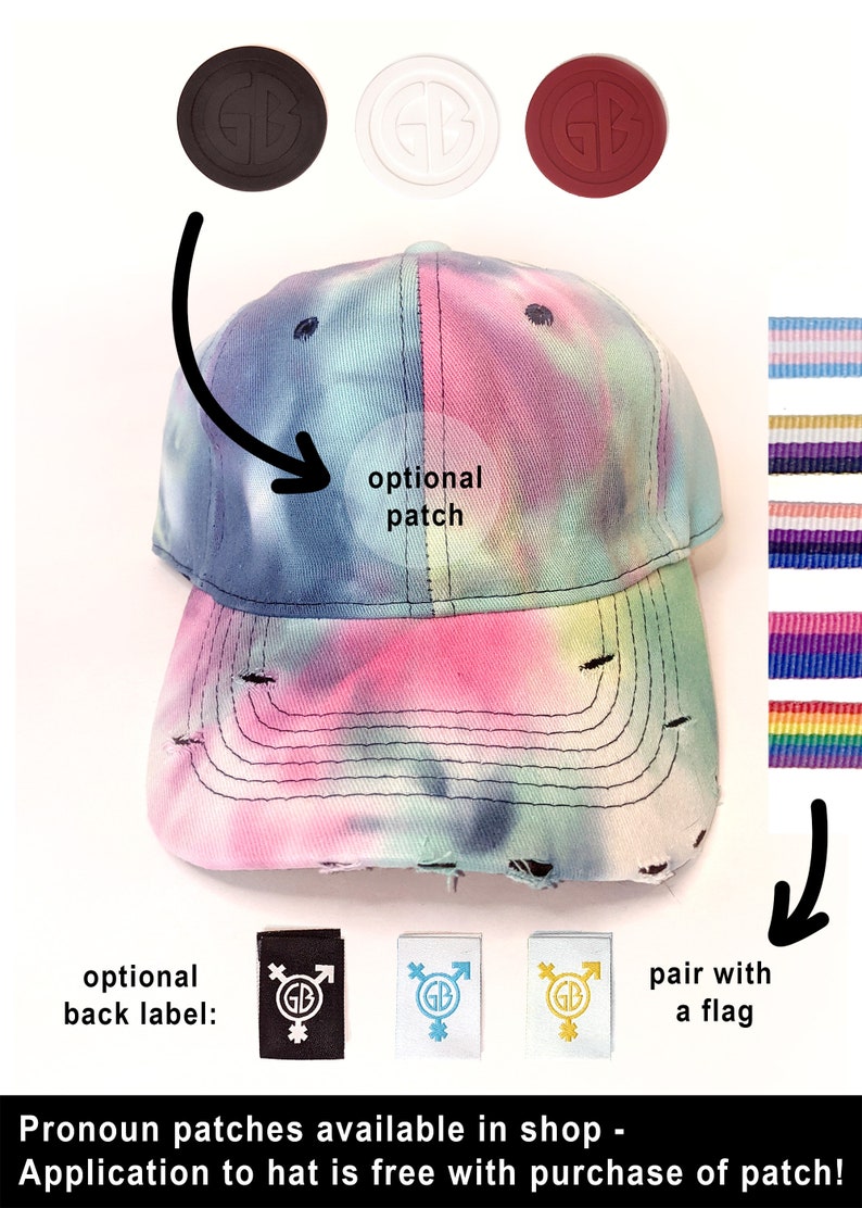 Pride Dad Hats Trans, Nonbinary, Genderfluid, Rainbow, Bisexual Tie Dye