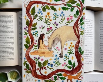 Art Print : La Dame et la Licorne / Size A4