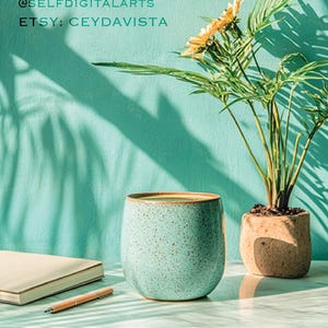 Gelassener Kaffee Ästhetik Digitaldruck | Minimalistische botanische Wandkunst | Calm & Cozy Home Decor
