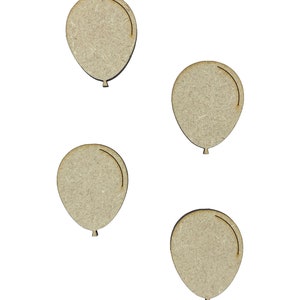 16x Balony Celebrate 3 cm Drewniane ozdoby do robótek ręcznych Kształt wycinany laserowo MDF