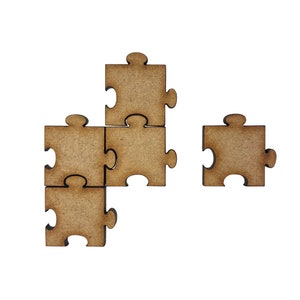 20x ジグソーピース プレーン 2 cm 木製クラフト装飾 レーザーカット形状 MDF