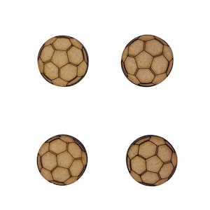 20x voetbalballen 2cm hout ambachtelijke embelishments laser gesneden vorm MDF