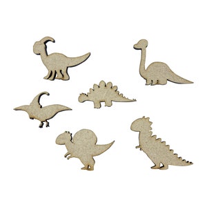 20x Dinosaurios surtidos 3cm Madera Craft Embelishments Laser Cut Shape MDF