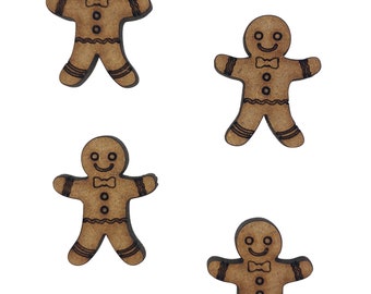 20x Christmas Gingerbread Man 2cm Wood Craft Embelishments Laser Cut Shape MDF