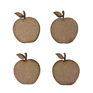 20x Apples 3cm Wood Craft Embelishments Laser Cut Shape MDF