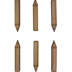 30x Potloden Pen 4cm Hout Craft Embelishments Laser Gesneden Vorm MDF