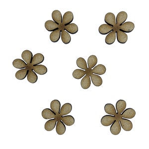 30x Daisy Flower Plant Leaf 2cm Hout Craft Embelishments Laser Gesneden Vorm MDF