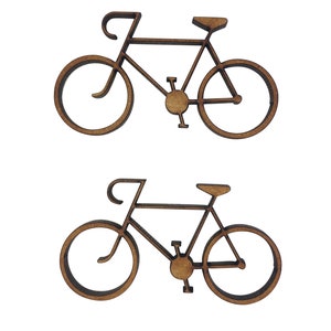 6x Rower 5 cm Drewniane ozdoby do robótek ręcznych Wycinane laserowo Kształt MDF