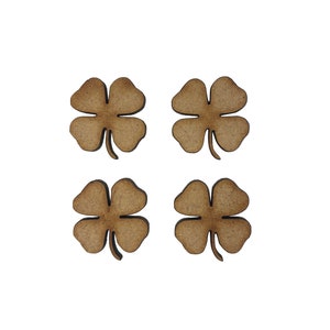 20x Kleeblatt 2cm Holz Handarbeit Embelishments Laser Cut Form MDF